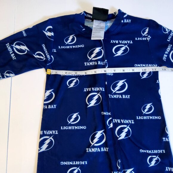 Tampa Bay Lightning Infant 18M Footed Pajamas NHL Licensed Flame Resistant Blue - Picture 3 of 11
